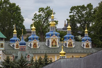 Pskov-Caves monastery or the Pskovo-Pechersky dormition monastery at summer