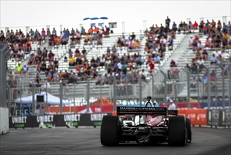 JOSEF NEWGARDEN (2) of Nashville, Tennessee runs through the streets during the Honda Indy Toronto