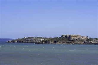 19th century gunpowder magazines on the Île des Morts, Island of the Dead in the Bay of Roscanvel,