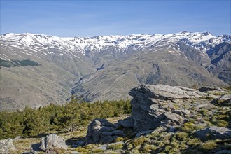 Landscape of Sierra Nevada Mountains in the High Alpujarras, near Capileira, Granada Province,