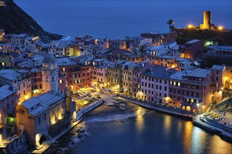 Vernazza village popular tourist destination in Cinque Terre National Park a UNESCO World Heritage