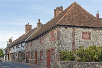 Street, Houses, Alfriston, East Sussex, England, Great Britain