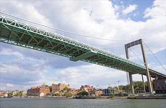 Älvsborgbron bridge in the harbour of Gothenburg, Västra Götalands län, Sweden, Europe