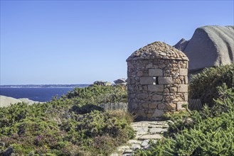 17th century customs officer's shelter along Côte de granit rose, Pink Granite Coast at