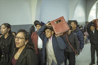 Wedding guests dancing with gifts, Huancayo, PeruWedding_Mayumi&Berlin_Huancayo, Peru, South