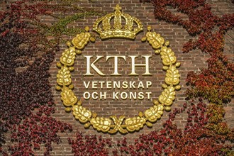 Logo with autumn leaves, Royal Institute of Technology KTH, Kungliga Tekniska högskolan,