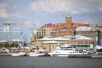 Ships in the harbour of Gothenburg, Västra Götalands län, Sweden, Europe