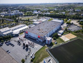 WT Energiesysteme SachsenArena Riesa, City view Riesa, Riesa, Saxony, Germany, Europe