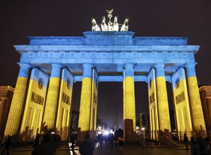 On the anniversary of the Russian war of aggression against Ukraine, the Brandenburg Gate is