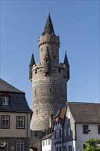 Adolfsturm keep, medieval tower of the Friedberg castle, Butterfassturm, Friedberg, Wetteraukreis,