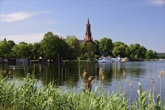 Europe, Germany, Mecklenburg-Western Pomerania, island town Malchow, view to the cultural centre