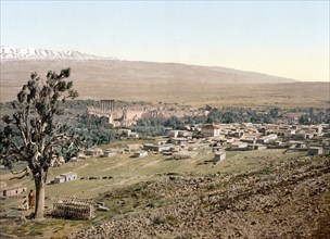 General view of Baalbek, the Holy Land, Lebanon, c. 1890, Historic, digitally restored reproduction