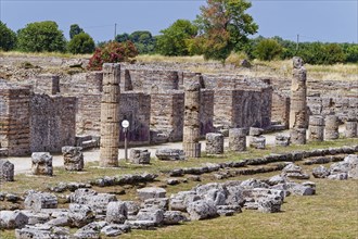 Paestum archaeological site and ruins, UNESCO World Heritage Site, in the province of Salerno.