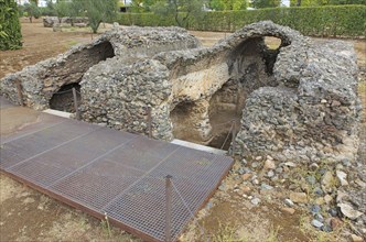 Columbarios Roman burial ground funerary mausoleums, Merida, Extremadura, Spain, Europe