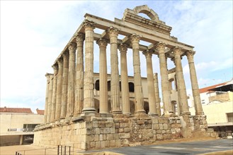 Roman Templo de Diana, Temple of Diana, Merida, Extremadura, Spain, Europe