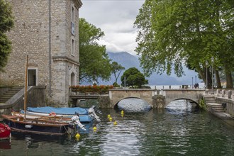 Entrance to the medieval Rocca fortress and museum, Riva del Garda, Lake Garda North, Trento,