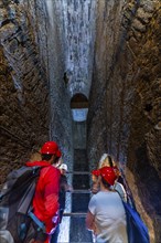 Wheel room of the Unverhofft Segen Gottes Erbstolln in Oberschöna, where there is a 13 metre high