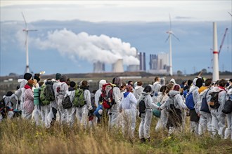 Protest action against the demolition of the village of Lützerath in the Rhenish lignite mining