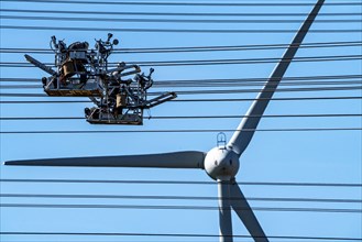 Construction of a new line route, 380 KV extra-high voltage line between Osterath and Gohr, near