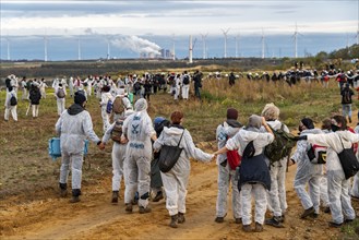 Protest action against the demolition of the village of Lützerath in the Rhenish lignite mining