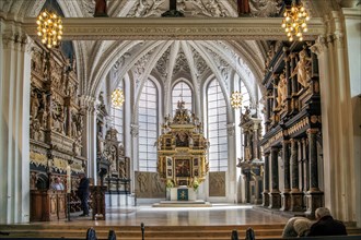 Chancel of the town church with choir stalls, Celle, Lüneburg Heath, Lower Saxony, Germany, Europe