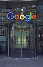 Europe, Germany, Hamburg, Google headquarters, entrance, neon sign, Europe