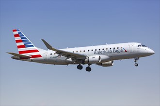 An Embraer 175 aircraft of American Eagle with the registration number N245NN at Dallas Fort Worth