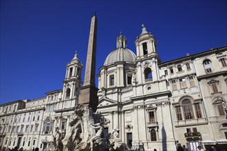 Fountain of the Four Rivers, Fontana dei Quattro Fiumi, Church of Sant'Agnese in Agone