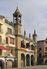 Ayuntamiento town hall historic buildings Plaza Mayor, Plasencia, Caceres province, Extremadura,