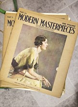 Modern Masterpieces vintage art magazine priced one shilling, inside antiques centre, Marlesford