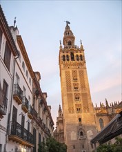 La Giralda tower of the cathedral originally built as a Moorish minaret in the twelfth century,