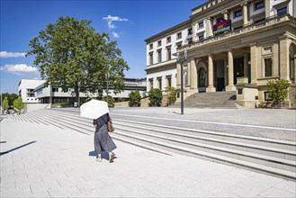 Stuttgart City Museum with new staircase, Stadtpalais. Wilhelmspalais, former residence of the last