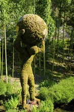 Garden of animals, Gilfenpromenade on the Passer river, Merano, South Tyrol, Italy, Europe