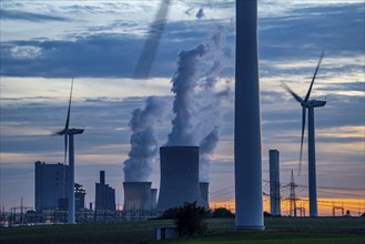 Lignite-fired power plant, RWE Power AG Niederaußem power plant, wind power plants, 2 units were