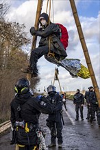 Beginning of the eviction of the Lützerath hamlet, camp of climate activists and squatters, at the