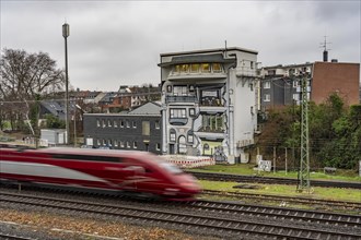 The Deutsche Bahn AG signal box in Mülheim-Styrum, controls train traffic on one of the busiest