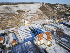 State Winery Schloss Wackerbarth in Winter, Radebeul, Saxony, Germany, Europe