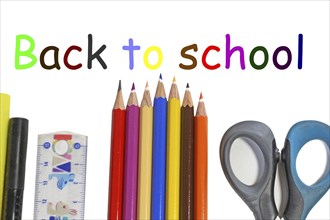 Symbolic image for the start of the new school year with English text