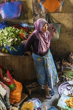 Traditional authentic food market, vendor, woman, fruit, vegetable, fresh, food, nutrition, sale,