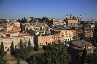 View from Monte Palatino, Palatine Hill, of the historic centre of Rome, Italy, Europe