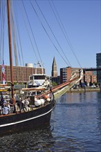 Europe, Germany, Schleswig-Holstein, Kiel, state capital, Baltic Sea, harbour, Hörn, windjammer