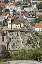 Parish church and basilica Mariae Empfängnis and Wilten cemetery, Innsbruck, Tyrol, Austria, Europe