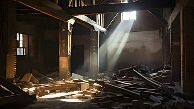 Interior of a house under renovation, AI generated