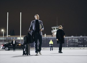 Christian Lindner (FDP), Federal Minister of Finance, photographed while boarding an aircraft of