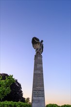 Graf Zeppelin monument, at the harbour, Constance on Lake Constance, Baden-Württemberg, Germany,