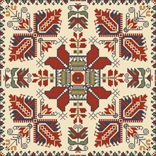 Traditional Bulgarian embroidery vector pattern