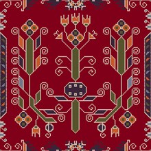 Traditional Bulgarian embroidery vector pattern