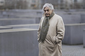 Christian Pfeil, contemporary witness and Holocaust survivor, photographed as part of the