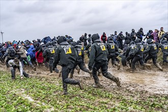 Violent clashes between thousands of demonstrators and the police, after a demonstration against