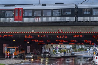 Central station, Abellio local train, light installation, light artwork KunstLichtTor 15,